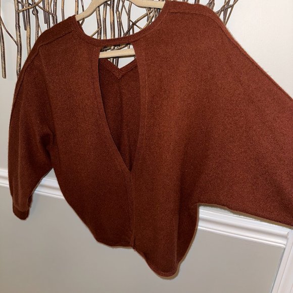Red/Rust Cashmere Sweater, Pilcro - Picture 6 of 8